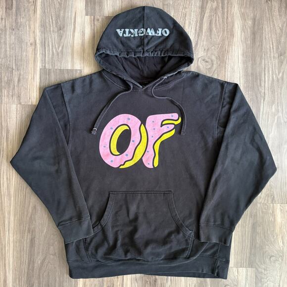 Odd Future Tyler the Creator OFWGKTA Black Donut Hoodie Men's Size L Rap - Picture 1 of 6